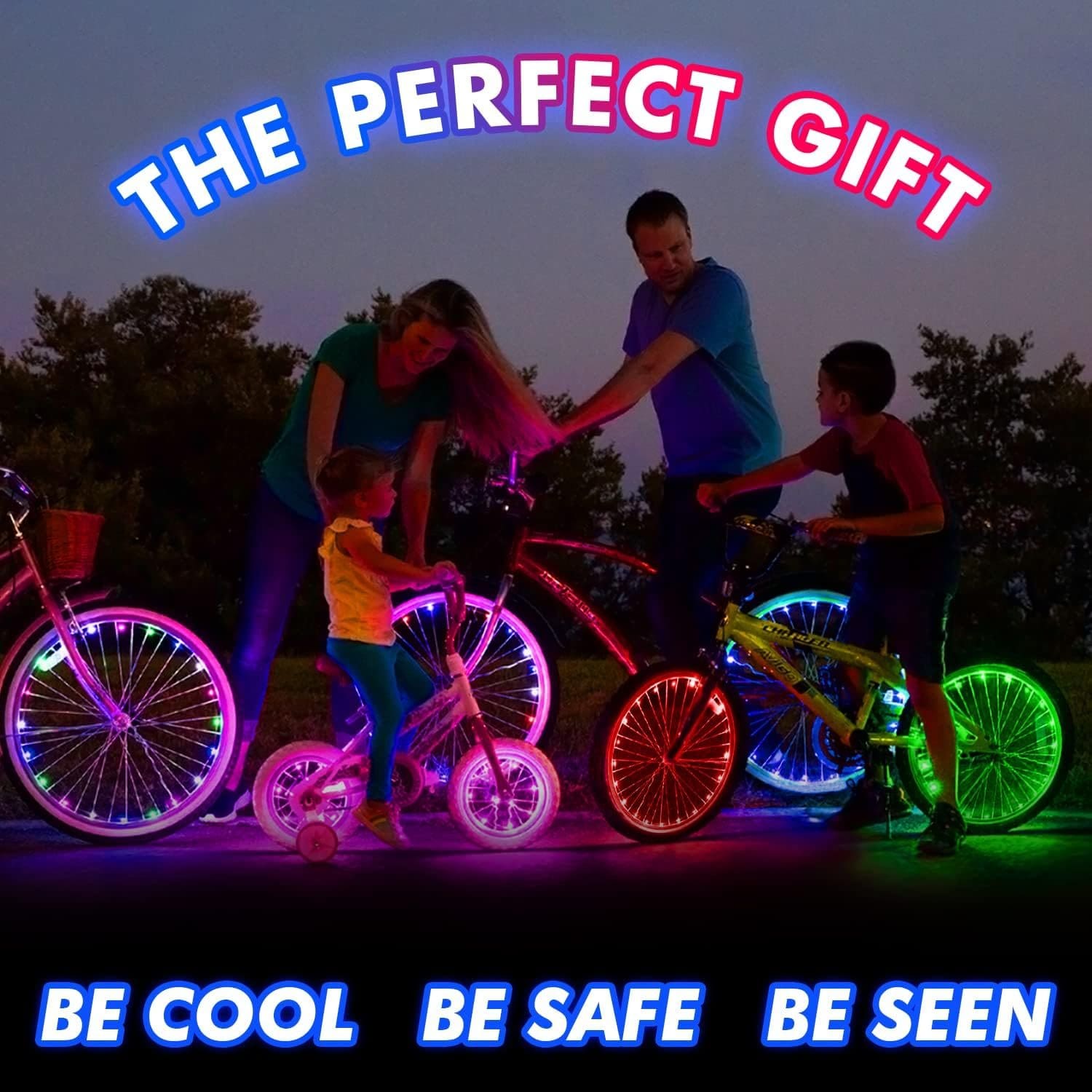 Activ Life LED Bike Wheel Lights with Batteries Included! Get 100% Brighter and Visible from All Angles for Ultimate Safety  Style (1 Tire Pack)