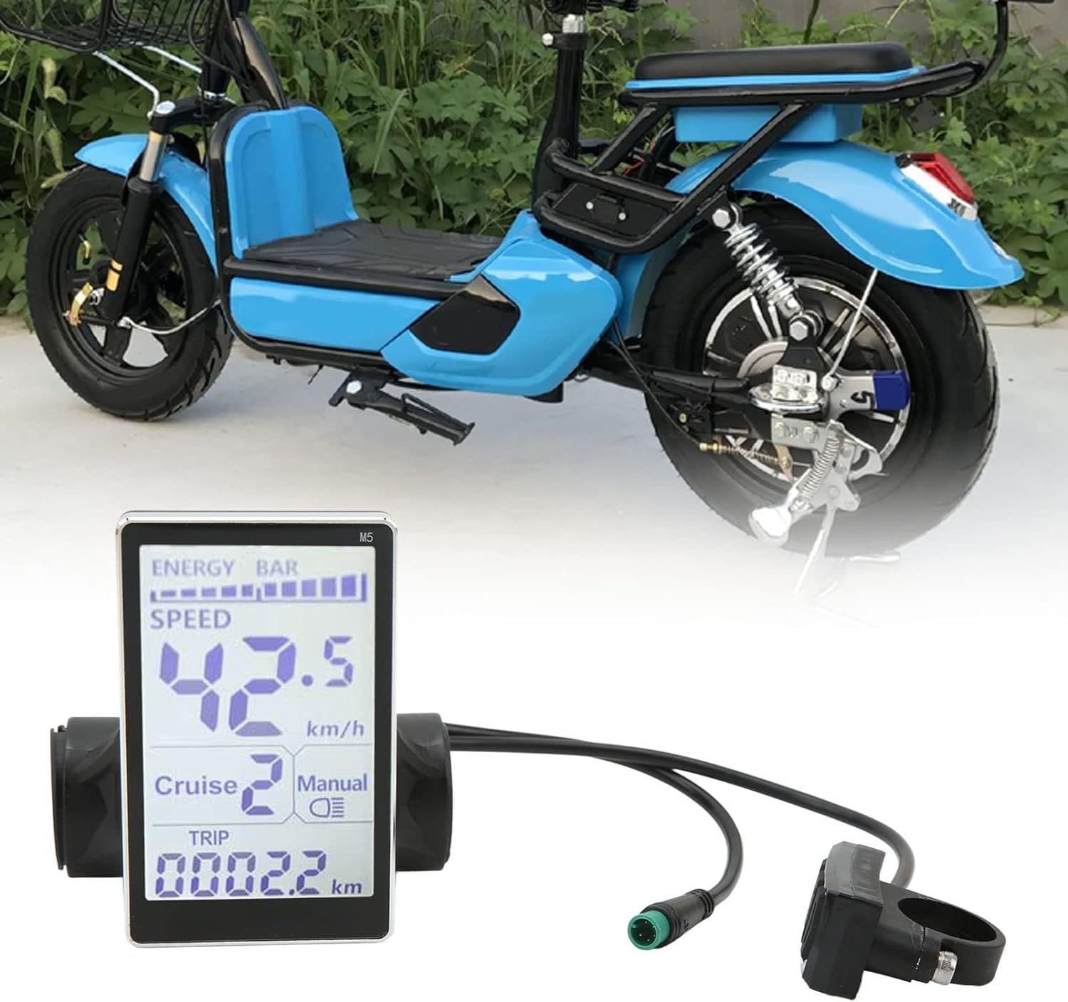 Amazon.com : Electric Bicycle LCD Display, 24V 36V 48V 60V Universal Electric LCD Display Meter Bike Computer, Waterproof 5 Pin Electric Scooter M5 LCD Panel Screen for 31.8 22.2mm Modification : Sports  Outdoors