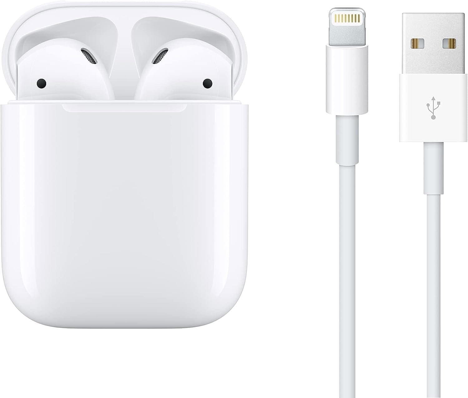 Apple AirPods (2nd Generation) Wireless Earbuds with Lightning Charging Case Included. Over 24 Hours of Battery Life, Effortless Setup. Bluetooth Headphones for iPhone