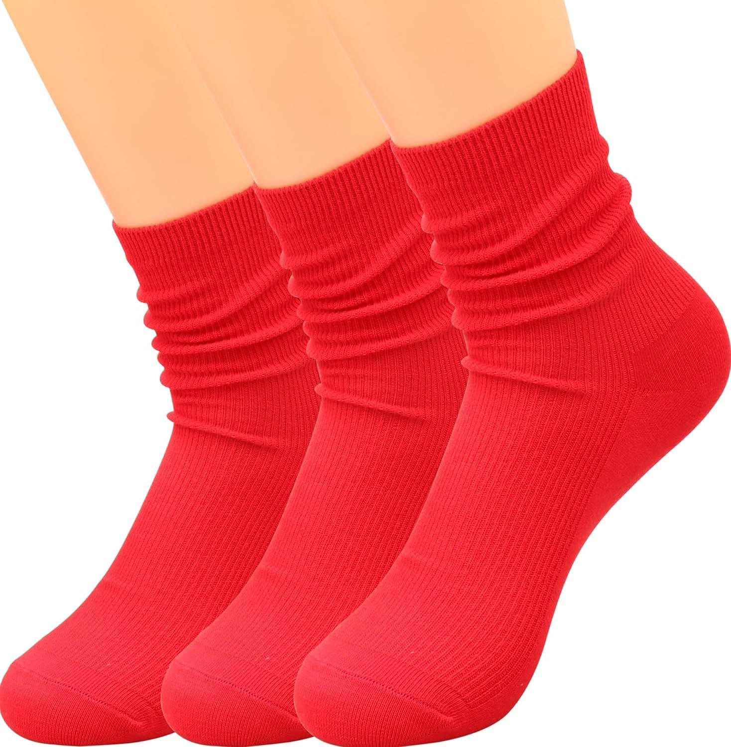 Galsang Womens Socks Thick Knit Wool Thermal Casual Crew Socks,Cozy Warm Slouch Cotton Knit Calf Socks Gift For Women,#K809