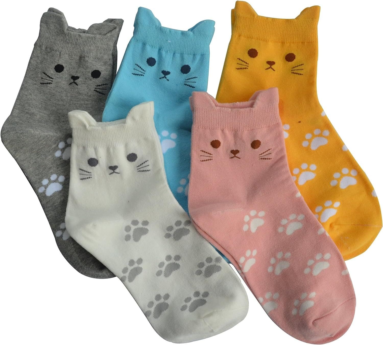 Jeasona Womens Cat Socks Cat Gifts Cute Animal Socks Dog Owl Gifts for Women