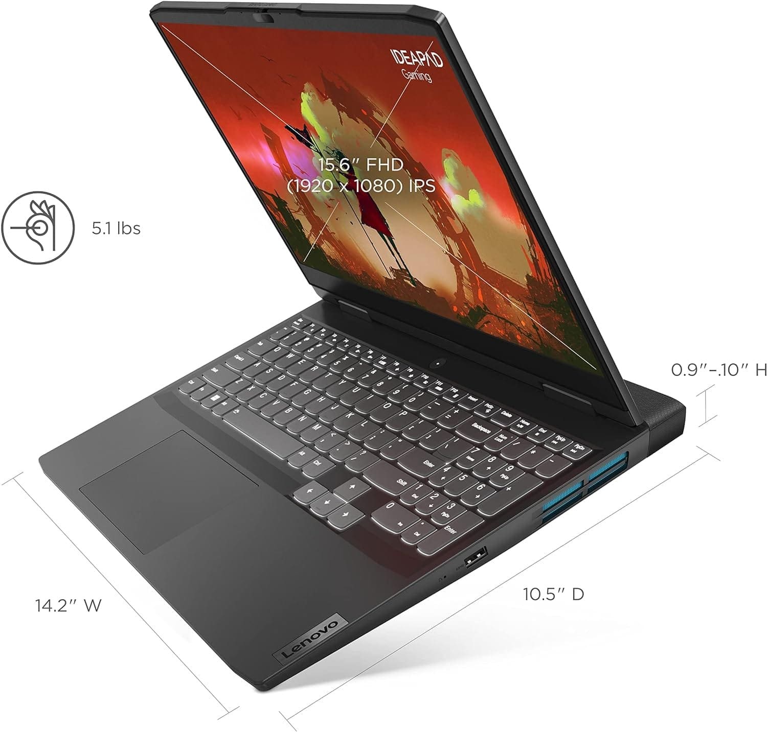 Lenovo IdeaPad Gaming 3 - (2022) - Essential Gaming Laptop Computer - 15.6 FHD - 120Hz - AMD Ryzen 5 6600H - NVIDIA GeForce RTX 3050 - 8GB DDR5 RAM - 256GB NVMe Storage - Windows 11 Home