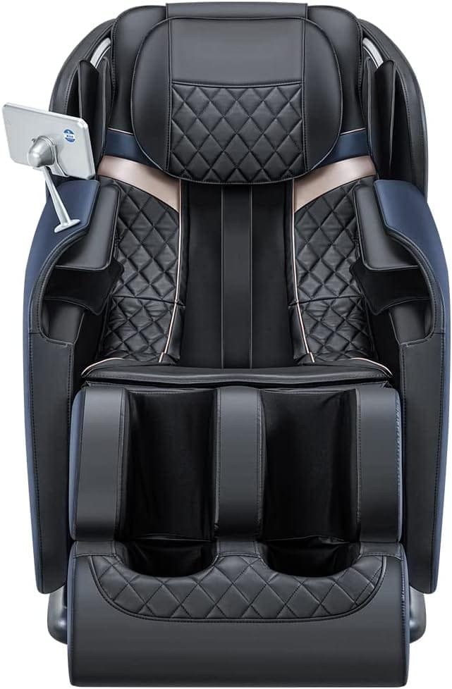 Massage Chair Full Body Recliner - Zero Gravity with Heat Shiatsu Massage Office Chair Sl Track Intelligent Body Detection LCD Touch Screen Display Bluetooth Speaker Airbags Foot Rollers (Blue)