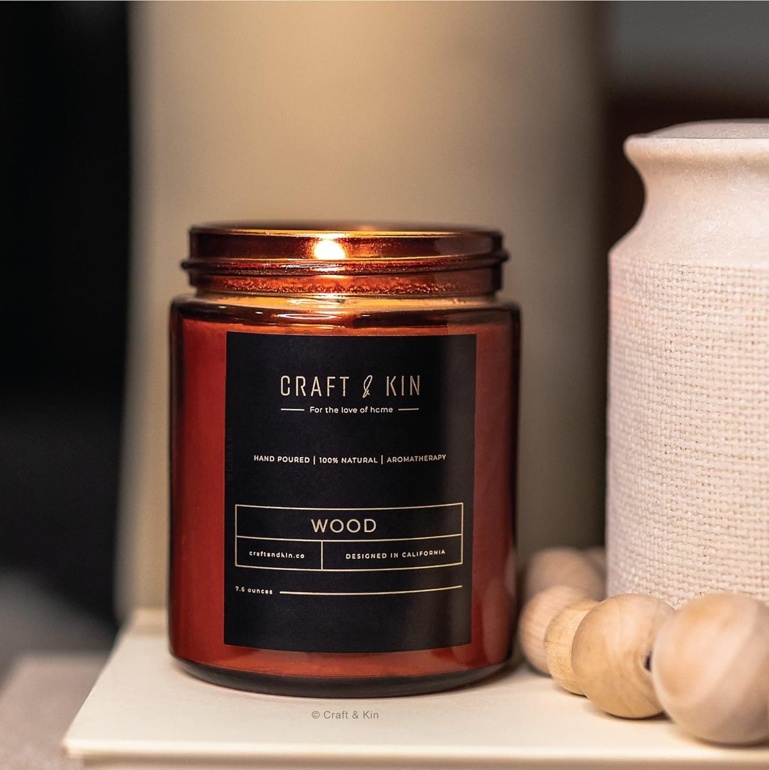 Premium Wood Candle | Cedar Scented Candle | 8 oz 45 Hour Burn | Soy Candle, Candles Gifts for Women | Soy Candles for Home Scented, Aromatherapy Candles | Scented Candles for Men | Candle For Bedroom