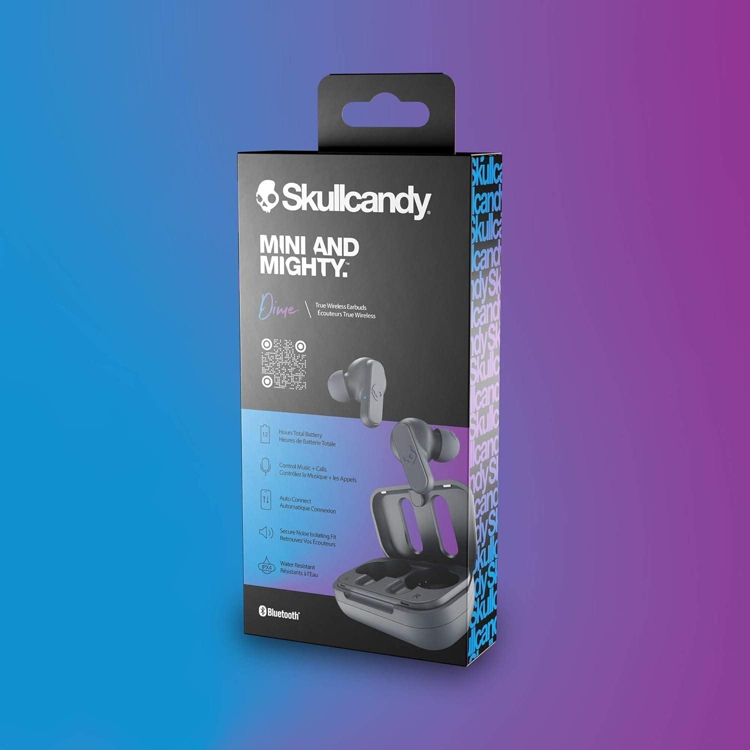 Skullcandy Dime In-Ear Wireless Earbuds, 12 Hr Battery, Microphone, Works with iPhone Android and Bluetooth Devices - True Black