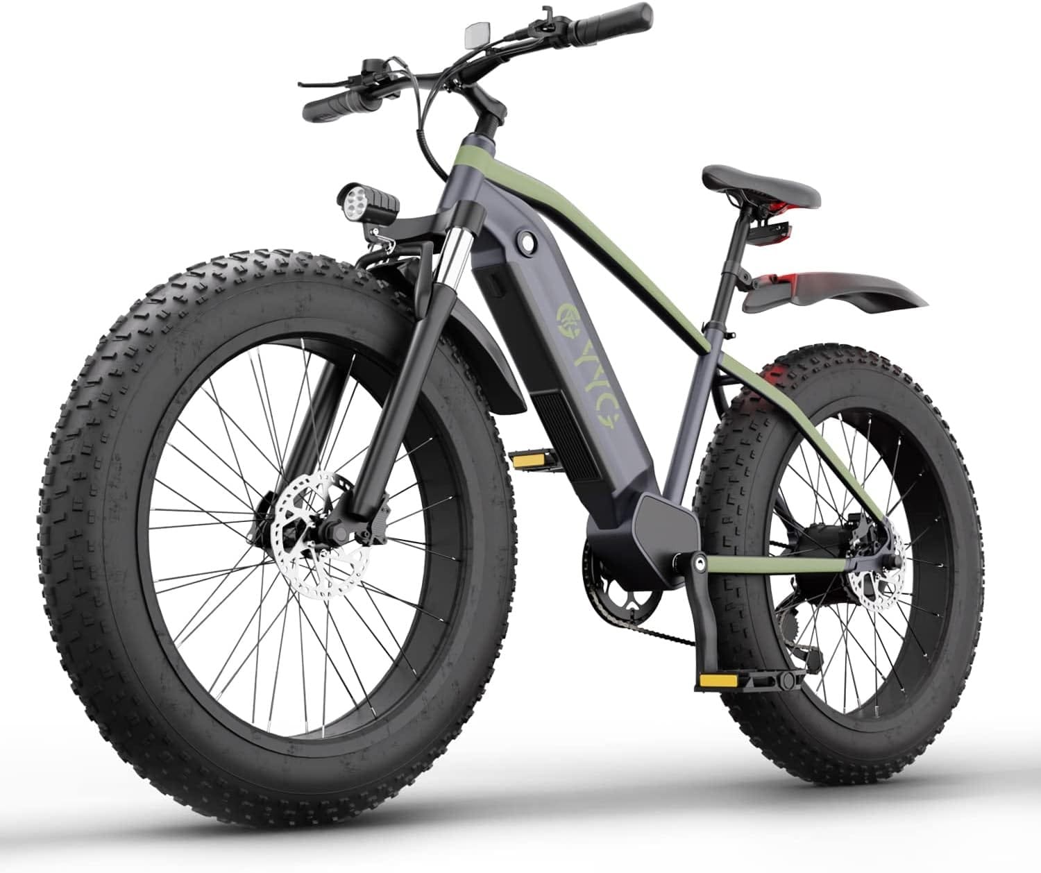 YYG Electric Bike, MG100 Fat Tire Ebike 1200W Hub Motor, Max Speed 30 Mph, Shimano 7-Speed, 30 Miles Range, 48V 17.5Ah Removable Lithium Battery, 26 x 4.0 Wheel, UL and GCC Certified