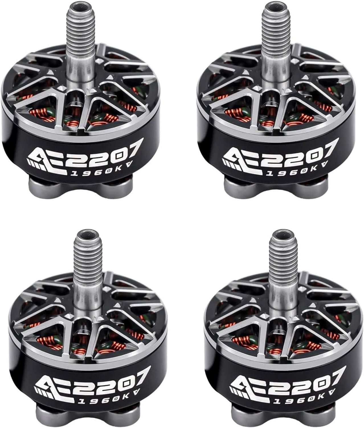 Axisflying FPV Drone Brushless Motor - 2207 1960KV 6S for 5inch 6 inch FPV Drone Frame QAV Quadcopter-4pcs