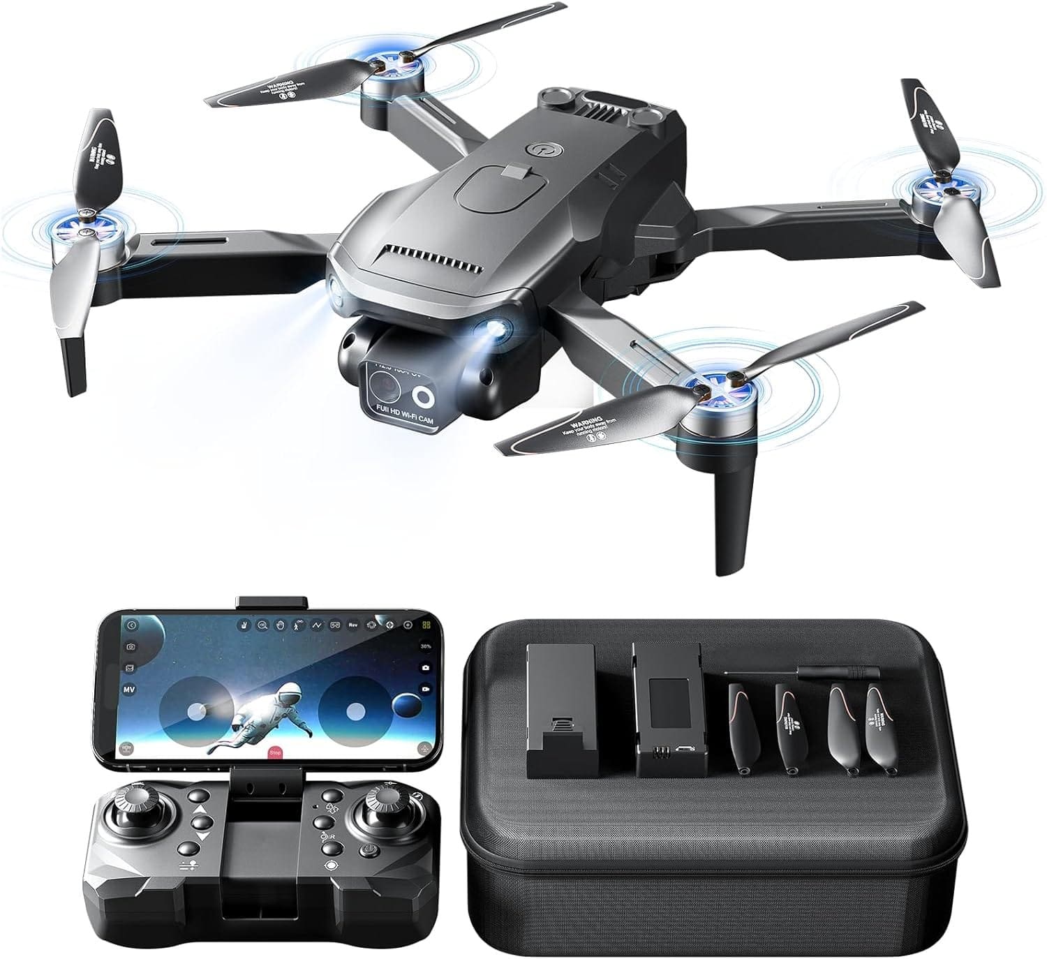 Foldable Brushless Drone with 4K HD Camera for Adults, RC Quadcopter,Follow Me, 30 Minutes Flight Time, One Key Take Off/Land,Altitude Hold,360° Flip with Carry Bag for beginners