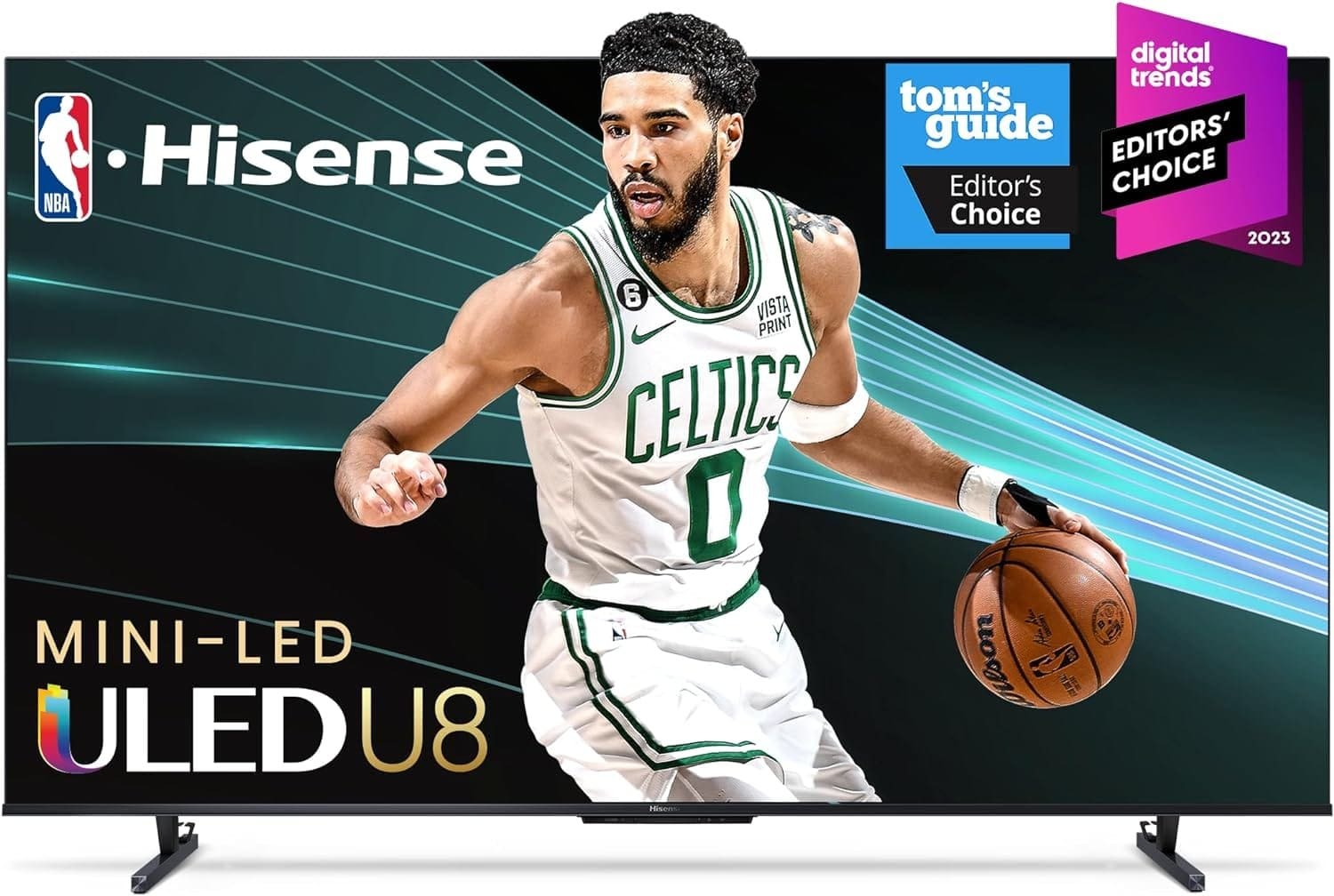 Hisense 75-Inch Class U8 Series ULED Mini-LED Google Smart TV (75U8K, 2023 Model) - QLED, Native 144Hz, 1500-Nit, Dolby Vision IQ, Full Array Local Dimming, Game Mode Pro, Compatible with Alexa