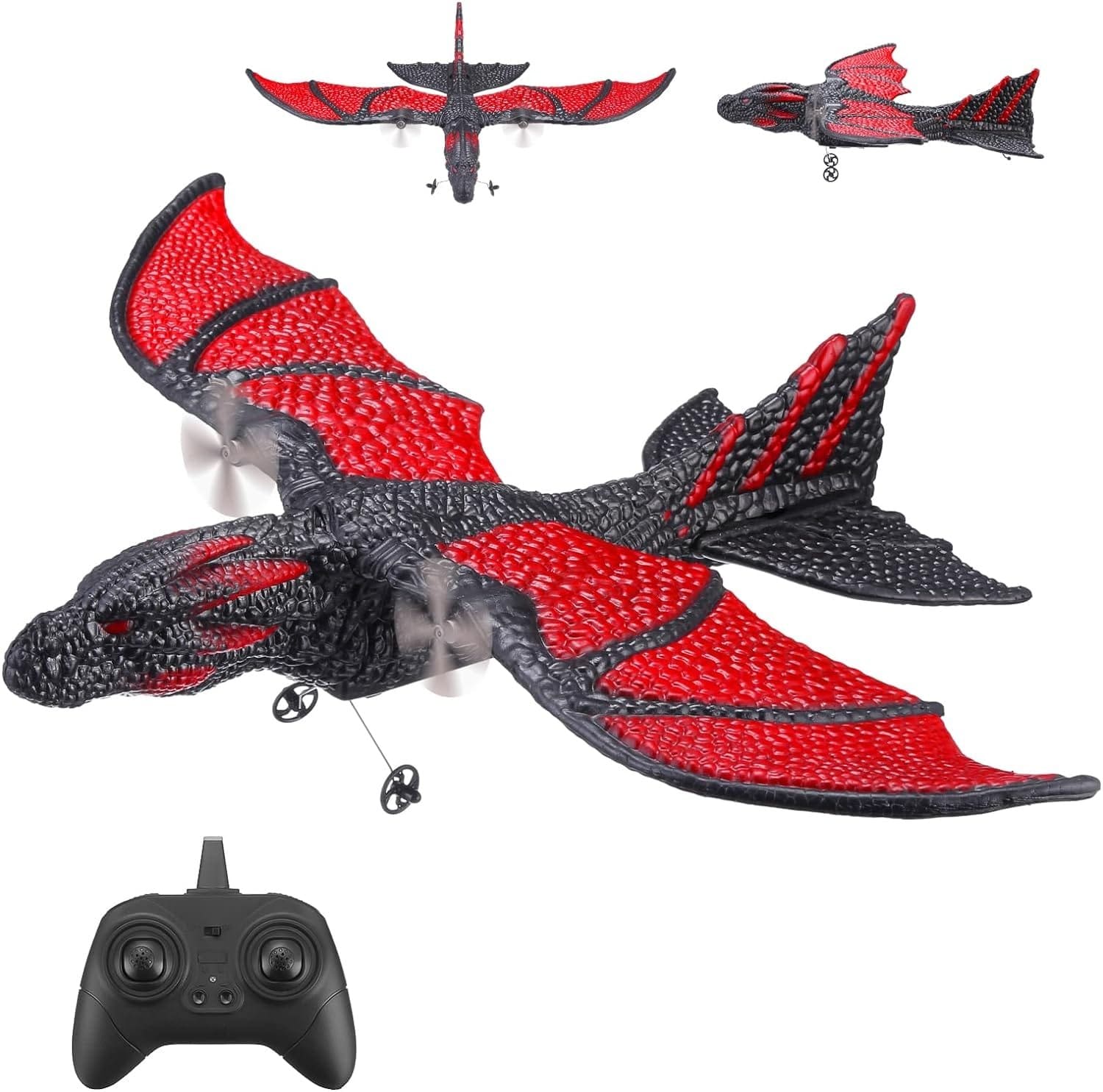 Joykey RC Plane for Beginners, Remote Control Dragon Airplane, 2-CH Read to Fly Dragon  6-axis Gyro Stabilizer, Two Rechargeable Batteries, Easy to Fly for Adults, Boys  Girls