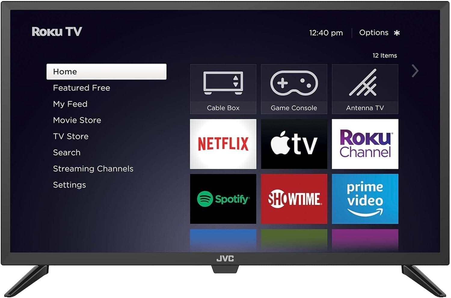 JVC 32-Inch 720p HD LED Roku Smart TV with Voice Control App, Airplay, Screen Casting,  300+ Free Streaming Channels (LT32MAW2)