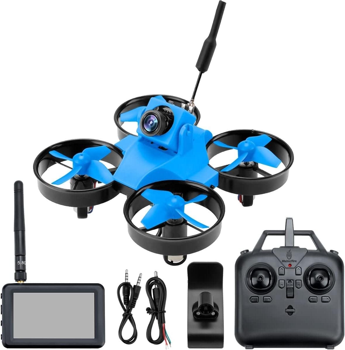 Makerfire FPV Drone Kit with IPS Display 5.8GHz 800TVL Camera Mini FPV Quadcopter for Beginners, One Button Take Off,3D Flip, Headless Mode, Speed Adjustment Camera Drone