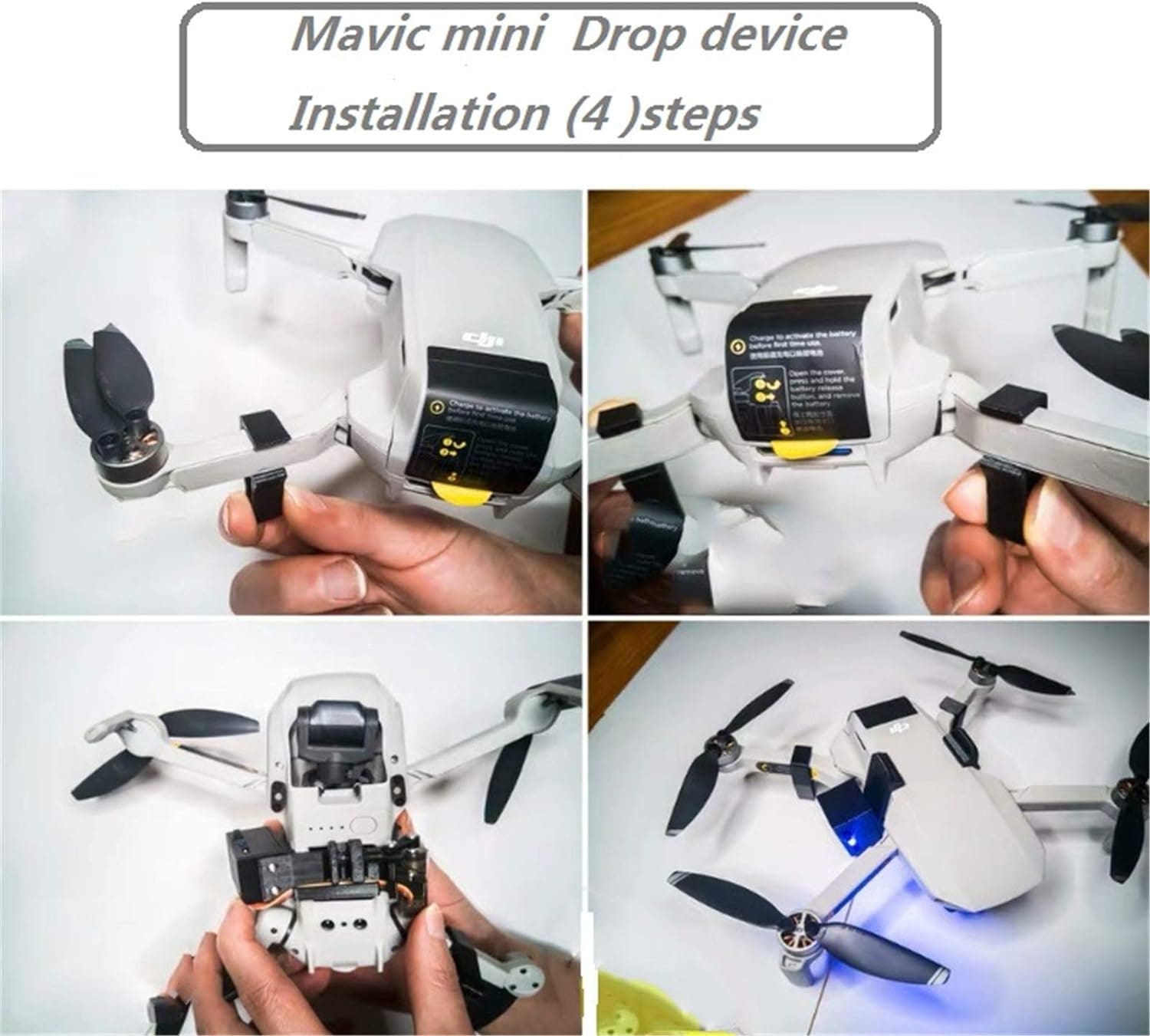 TORTOISE Fishing Drones That Drop Fishing Line With Bait Release, Payload Delivery Drop Device Carrying Wedding Proposal Parts and Accessories Compatible with DJI Mavic Mini/ Mavic Mini 2 Drone (Load capacity 0.17 Ib).