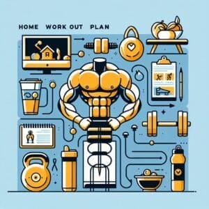 An illustration of a home workout plan.