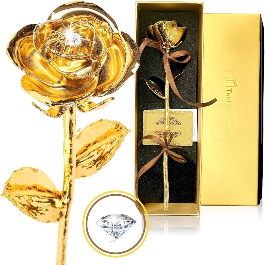 Exquisite 24k Gold Rose, the Perfect Gift for Your Fiancé