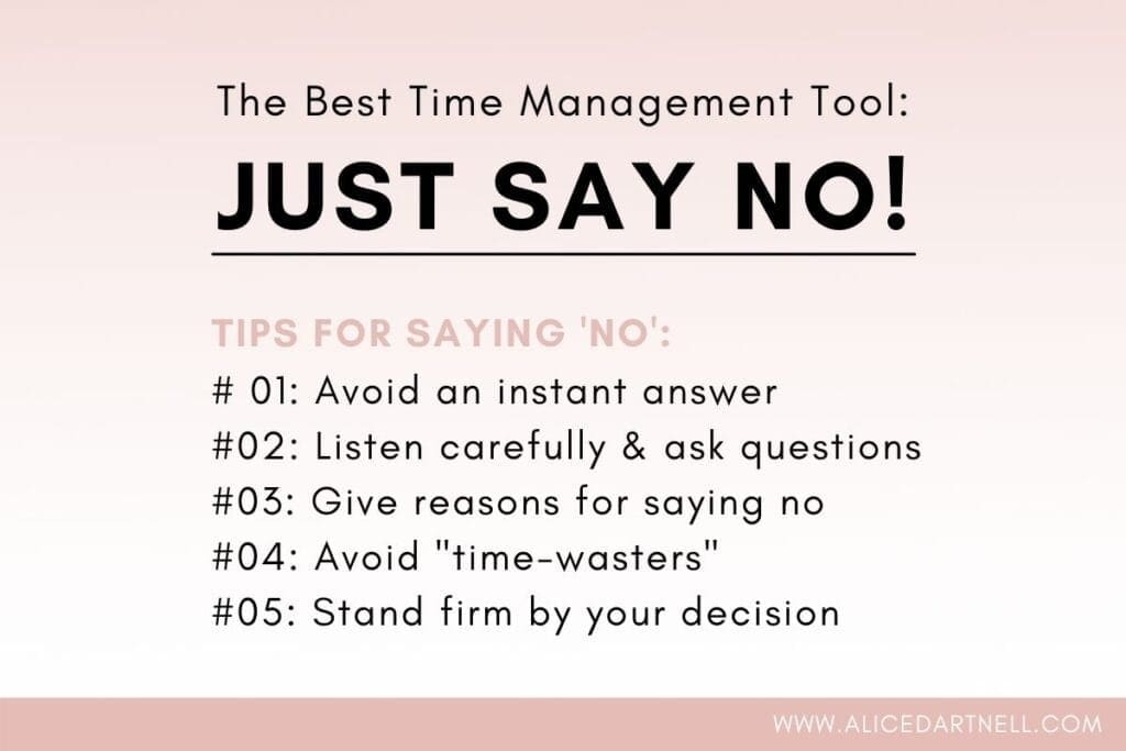 Saying No: A Guide to Prioritizing Your Time