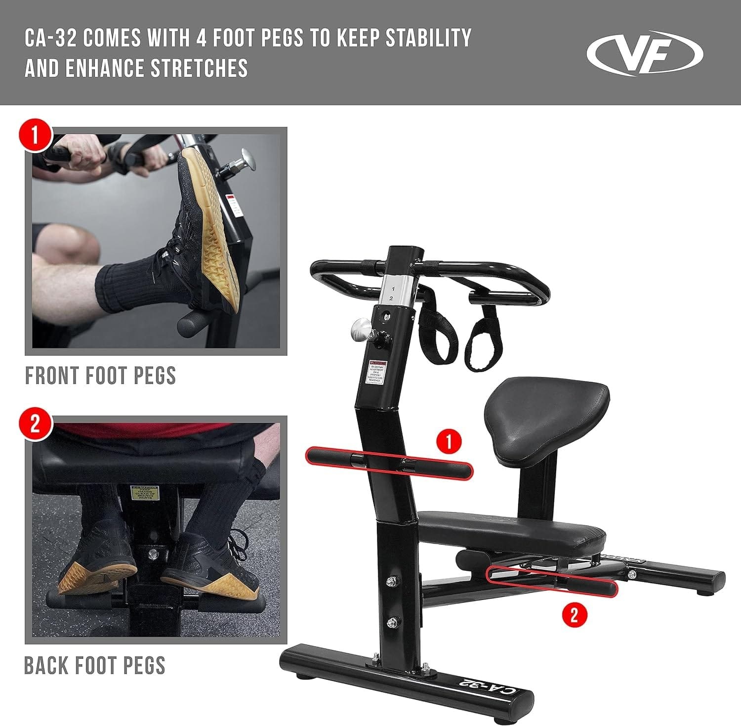 Valor Fitness CA-32 Back Stretch Machine Total Body Back Leg Stretching Exercise Equipment Home Gym Flexibility Workout Max Weight 350 lbs – Straps Included