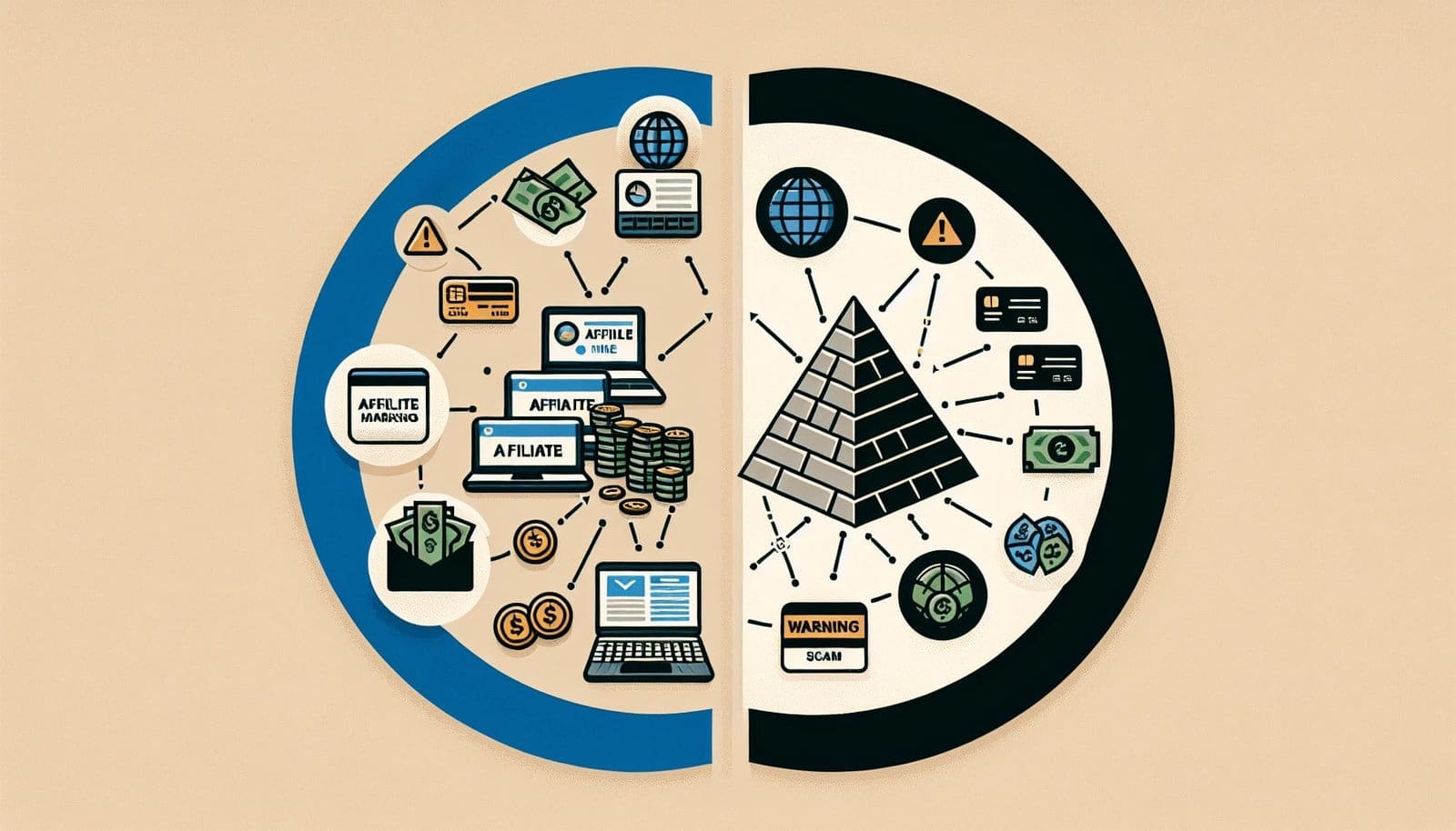 You are currently viewing Is Affiliate Marketing A Pyramid Scheme? (It’s Not, But Some Scams Might Appear Similar.)